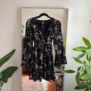 Free people floral mini dress